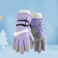 thumbnail image 3 of Snow Mittens for Kids Thermal Warm Lined Girls Winter Gloves Waterproof Outdoor Ski Gloves for Girls, 3 of 3