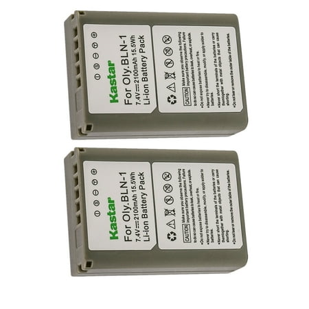 Image of Kastar 2-Pack Rechargeable Battery Replacement for Olympus BLN-1 BLN1 Battery BCN-1 BCN1 Charger Olympus M-D E-M1 OM-D E-M5 OM-D E-M5 Mark II OM-D E-M5 Mark III PEN E-P5 PEN-F Cameras