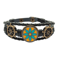 thumbnail image 1 of Pulsera marina tejida en cuero Unbranded Marruecos estilo Flor patron abstracto, 1 of 4