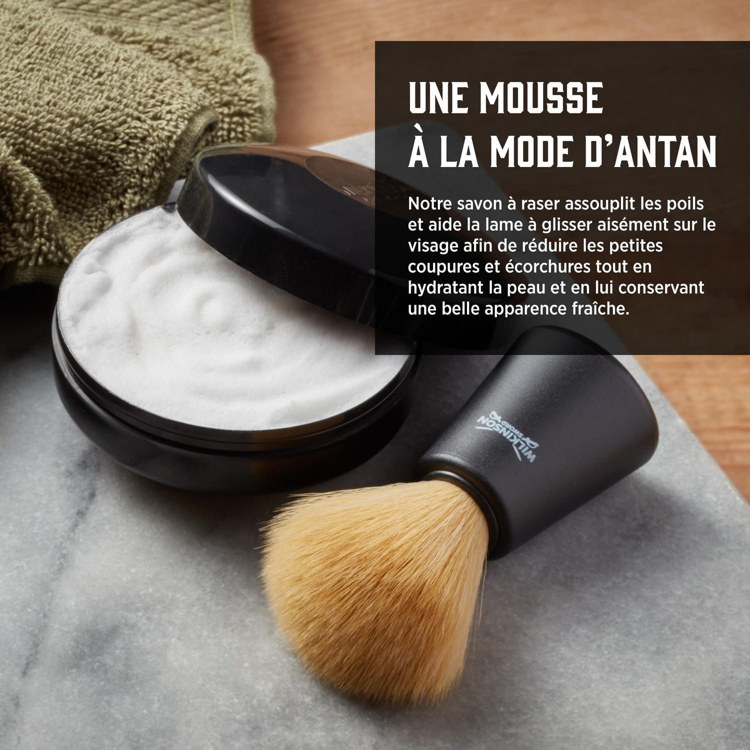 Savon à raser en bol pour rasage à l’ancienne de marque Wilkinson Sword 125 g