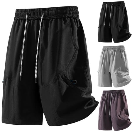 Men s Relaxed Fit Hiking Cargo Shorts Knee Length Quick Dry Lightweight for Outdoor Golf Fishing Casual with Multi Zipper Pockets Big and Tall Size M-4XL Purple