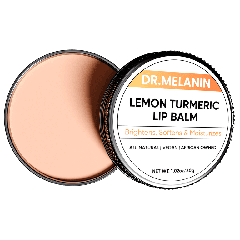 Dr. Melanin Lemon Turmeric Lip Balm, 1.02 oz, Natural Lip