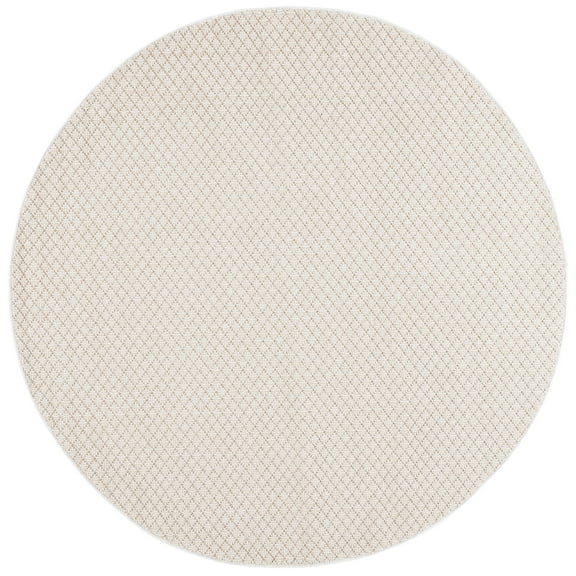 SAFAVIEH Global Percival Geometric Area Rug, Ivory/Beige, 6'7" x 6'7" Round