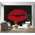 thumbnail image 5 of Tiptophomedecor Abstract Wallpaper Wall Mural - Sensual Lips, 5 of 6