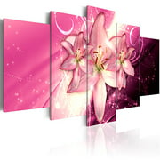 artgeist Canvas Print Flowers Lily 200x100 cm / 79"x39" 5 pcs Home Decor Framed Stretched Picture Photo Painting Artwork Image b-C-0152-b-n