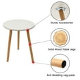 Round Side Table,Accent Tables for Small Spaces,Circle Coffee Table,Round End Table with Three