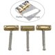 thumbnail image 5 of 2x de 3 sillines de puente de guitarra fija de latón de Vintage para eléctrica piezas de repuesto perfke 3 sillines de puente de latón., 5 of 9