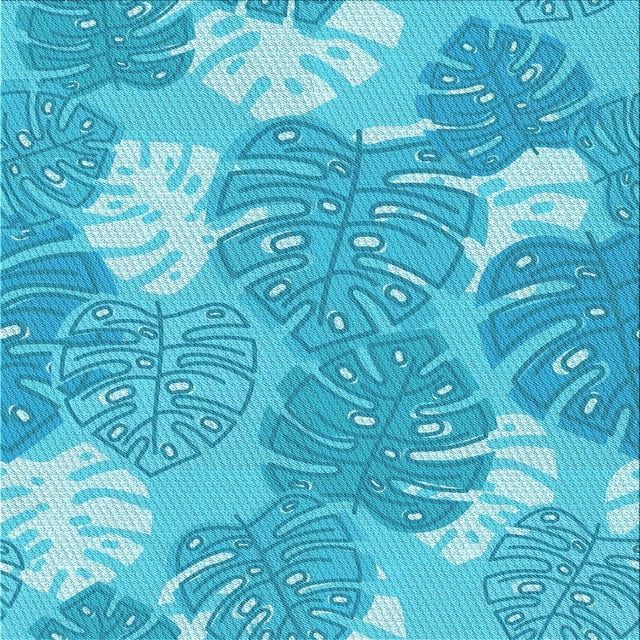 Ahgly Company Tapis d'Intérieur Lavable en Machine Carré Transitionnel Turquoise Bleu Vif, 7 Pieds Carré