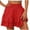 Red, variant on Summer Shorts for Women 2024 Loose Jean Shorts for Women Summer Solid Color High Waisted Shorts With Floral Pleated Hem Casual Shorts