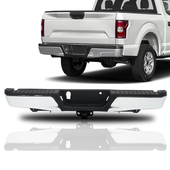 New Chrome Steel Rear Step Bumper Assembly w/ Max Tow For Ford F-150 2015-2020