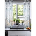 thumbnail image 2 of Blue Beige Coastal Sheer Curtains 54 Inch Length 2 Panels Set for Living Room/Bedroom, Beach Starfish Summer Eucalyptus Ombre Kitchen Curtains Grommet Semi-Sheer Curtains Window Treatments 42"x54"x2, 2 of 7