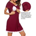 thumbnail image 2 of Camisón 3 en 1 para parto/parto/enfermería suave vestido de hospital de maternidad Xemadio LRWJ113-2, 2 of 6