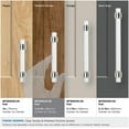 thumbnail image 6 of Amerock Glacio 3-3/4 in (96 mm) Center-to-Center Clear/Polished Nickel Cabinet Pull, 6 of 7