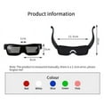 thumbnail image 2 of Customizable Bluetooth LED Glasses,Light Up Sunglasses EL Wire Neon Flashing Rave Costumes for Party Supplies Party Favors，7 Colors, 2 of 10