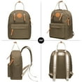 thumbnail image 5 of Mochila escolar unisex KAUKKO con compartimento para computadora portátil para computadora portátil de 10 pulgadas, mochila multifunción para caminatas, viajes, campamentos 13.2 L (KS06 Armygreen) KAUKKO KS06-Armygreen-RE, 5 of 5