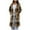 Brown, variant on Women's Trendy Plaid Style Thicken Wool Long Sleeves Loose Warm Fitting Pocket Button Cardign Coat Casual Ladies Daily Outerwear Coat