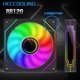 thumbnail image 5 of ARGB PC Fans 120mm PWM Fans 3PACK PC RGB Fans, RB120 PC PWM ARGB Fans with 12V 4PIN pwm and 5V-3PIN ARGB Plug, Infinity Fans ARGB Address Lighting - S, 5 of 5