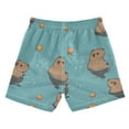 thumbnail image 7 of FORMRS Boys Swim Trunks Quick Dry Mesh Liner Boardshorts Sizes XS-XL, Cartoon Capybaras, 7 of 7