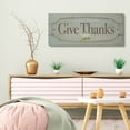 thumbnail image 2 of Stupell Industries Give Thanks Blue Wood Texture Fall Autumn Seasonal Word Design Canvas Wall Art by Stephanie Workman Marrott, 2 of 5