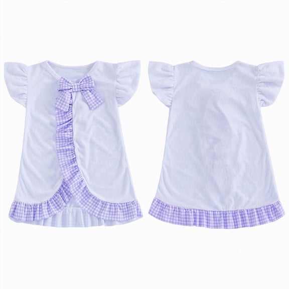 mgoYE Swimsuit for Girls 7-8 Baby Toddler Little Girl Swim Cover Up Beach Towel Bathing Suit Cover Ups Swimsuit Summer Baby Beach 1-6T(Purple,1-2 Years)