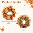 thumbnail image 6 of Autumn Wreath for Front Door, 17.5 in Fall Wreath with Pumpkin Thanksgiving Decorations, Maple Leaf Autumn Harvest Decor, 6 of 7
