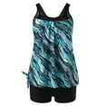 thumbnail image 6 of Dezsed Plus Size Bathing Suit for Women Clearance Women Conservative Print Strappy Back Set Two Piece Swimsuits Swimdress Blue B L, 6 of 8