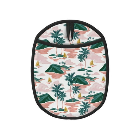 

Tebeau Hawaii Palms Print Silicone Pot Holders Multi-Purpose Hot Pads for Kitchen Trivets Potholders Oven Mitts for Baking Cooking Hot Dishes Pans Heat Resistant