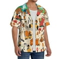 thumbnail image 2 of Gukieu construction road work landscape Print Men's Short-sleeved Shirts, Button-down Pocket Shirts, T-shirts, Beach Vacation Travel Summer Clothing-Small, 2 of 5