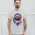 thumbnail image 3 of Tee Hunt American Bald Eagle Dreamcatcher T-shirt Native American Patriotic Men's Tee, Ash Gray, Medium, 3 of 5