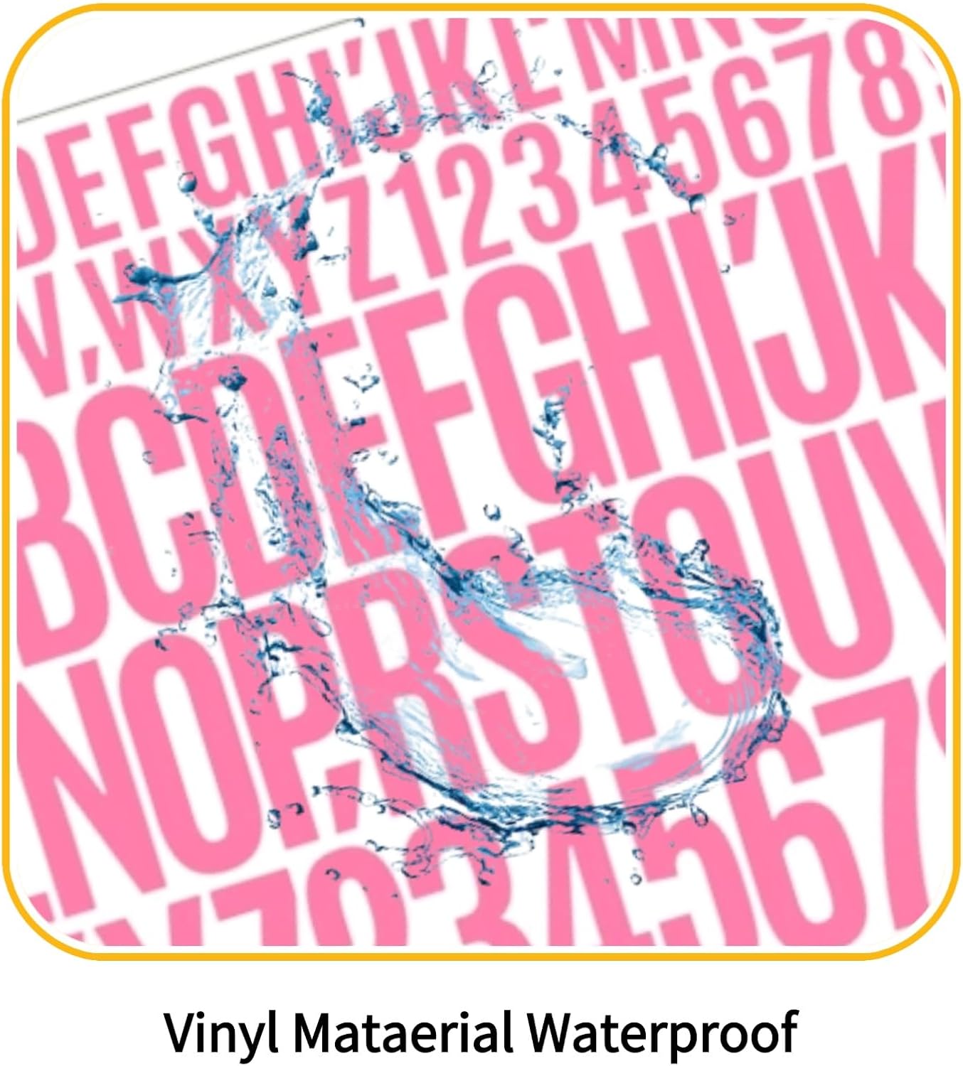 10 Sheets 780 Pcs Vinyl Letter & Number Stickers - Waterproof, Self-Adhesive Alphabet for Mailbox, Door, Windows, Cars, Boats, Address (Pink, 1in&2in)
