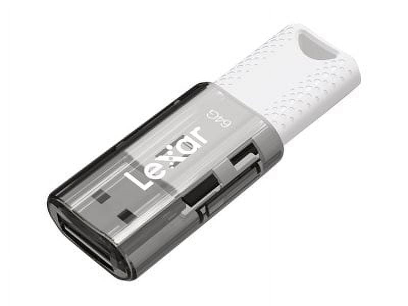 Lexar® JumpDrive® S60 USB 2.0 Flash Drives, 64GB, Black/Teal, Pack Of 2 Flash Drives, LJDS60-64GB2NNU