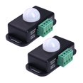 thumbnail image 1 of LAICAIW 2 Pack 6A DC 12V 24V PIR Motion Sensor,LED Motion Sensor Switch Body Infrared Motion Sensor Detector Inductor Switch for Timer Function Sign Control PIR Controller LED Strips Lighting, 1 of 6