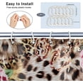 thumbnail image 2 of Leopard Flower Shower Curtain Fabric Shower Curtain Set with 12 Hooks Waterproof 72 * 72 Inches for Bathroom Beach Caravan Hotel, 2 of 5
