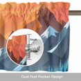 thumbnail image 6 of Abstract Mountain Valance Curtain for Windows Blue Navy Forest Tree Sunset Modern Rod Pocket Curtain Valances Short Window Treatments Panels for Kitchen Bathroom Laundry Room Basement 56 x 16 Inch, 6 of 9