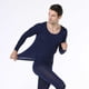 thumbnail image 3 of Guardurnaity Conjunto de ropa interior térmica, sin costuras, fino, cómodo, Otoño Invierno, Calzoncillos largos, Tops, ropa interior de oficina, Base, Ropa interior Hombre Azul Oscuro Tipo 1 Guardurnaity AP013730-05, 3 of 6