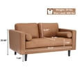 thumbnail image 6 of Naomi Home Genuine Mid-Century Leather Sofa Tan, 6 of 10