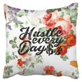 thumbnail image 1 of BOSDECO Modern Typography Pink Modern Roses Floral Pattern Pillowcase Cushion Cover 18x18 inch, 1 of 1