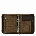 thumbnail image 3 of FranklinCovey Simulated Leather Distressed Zipper Binder (Compact Size, Brown), 3 of 3