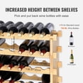 thumbnail image 3 of VEVOR Stackable Modular Wine Rack, Solid Bamboo Wood Storage Racks, Floor Freestanding Wines Holder Display Shelf, Wobble-Free Shelves for Kitchen, Bar, and Cellar, 3 of 8