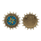thumbnail image 1 of Azul naranja Marruecos Abstract Flower Pin de gancho de metal vintage con forma de sol Unbranded M, 1 of 3