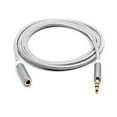 thumbnail image 3 of 3.5mm Male to Female Nylon Braided Grey Auxiliary Stereo Audio Cable, 3 of 4