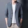 thumbnail image 1 of Traje pequeño informal de color sólido fino de primavera y verano para hombre, traje de negocios coreano para hombre, chaqueta de protección solar occidental para hombre, 1 of 5