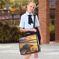 thumbnail image 2 of 3 Ring Zipper Binder with Shoulder Strap Waterproof Trapper Keeper 2 Inch D-Ring 500 Sheets Capacity Turtle Beach Sunset, 2 of 8