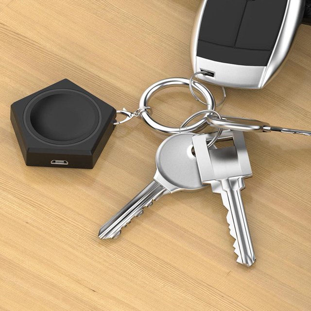 Llavero de base de cargador portátil inalámbrico para Samsung Galaxy Watch 4 5 (negro)