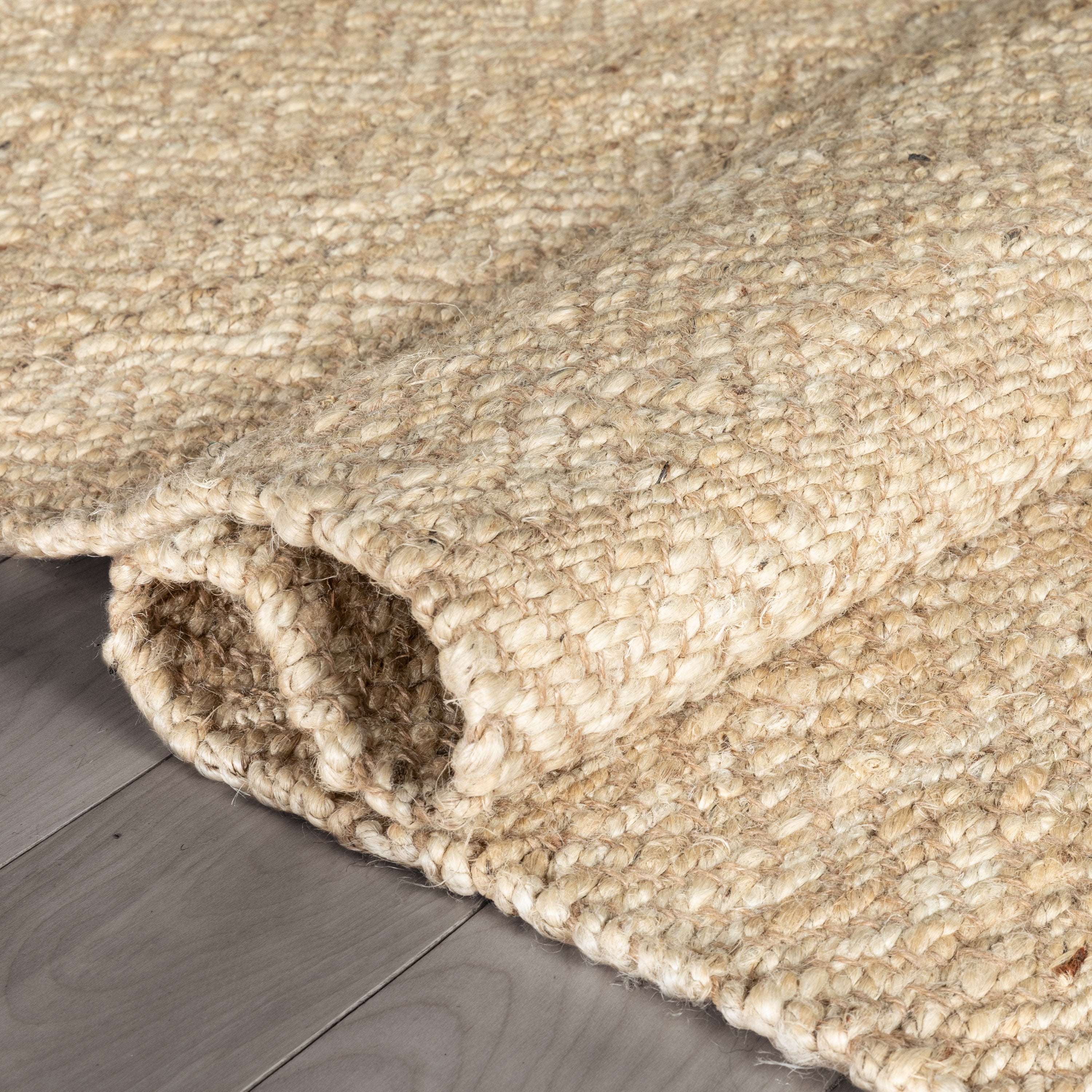 Well Woven Suri Chevron Hand-Made Area Rug, 5' x 7.5', Natural, Organic Look, Suitable For High-Traffic Area, Hand-Woven Jute