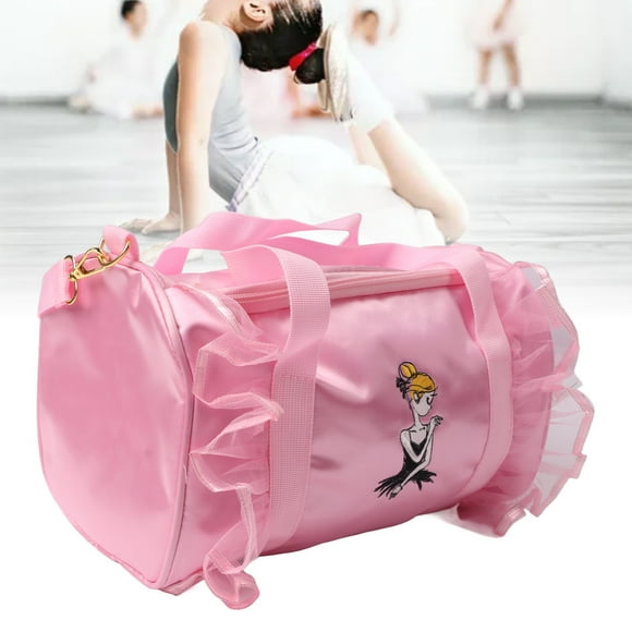 Girls Dance Bag, Kids Duffel Bag Lace Decor Lightweight with Shoulder Strap for Ballet