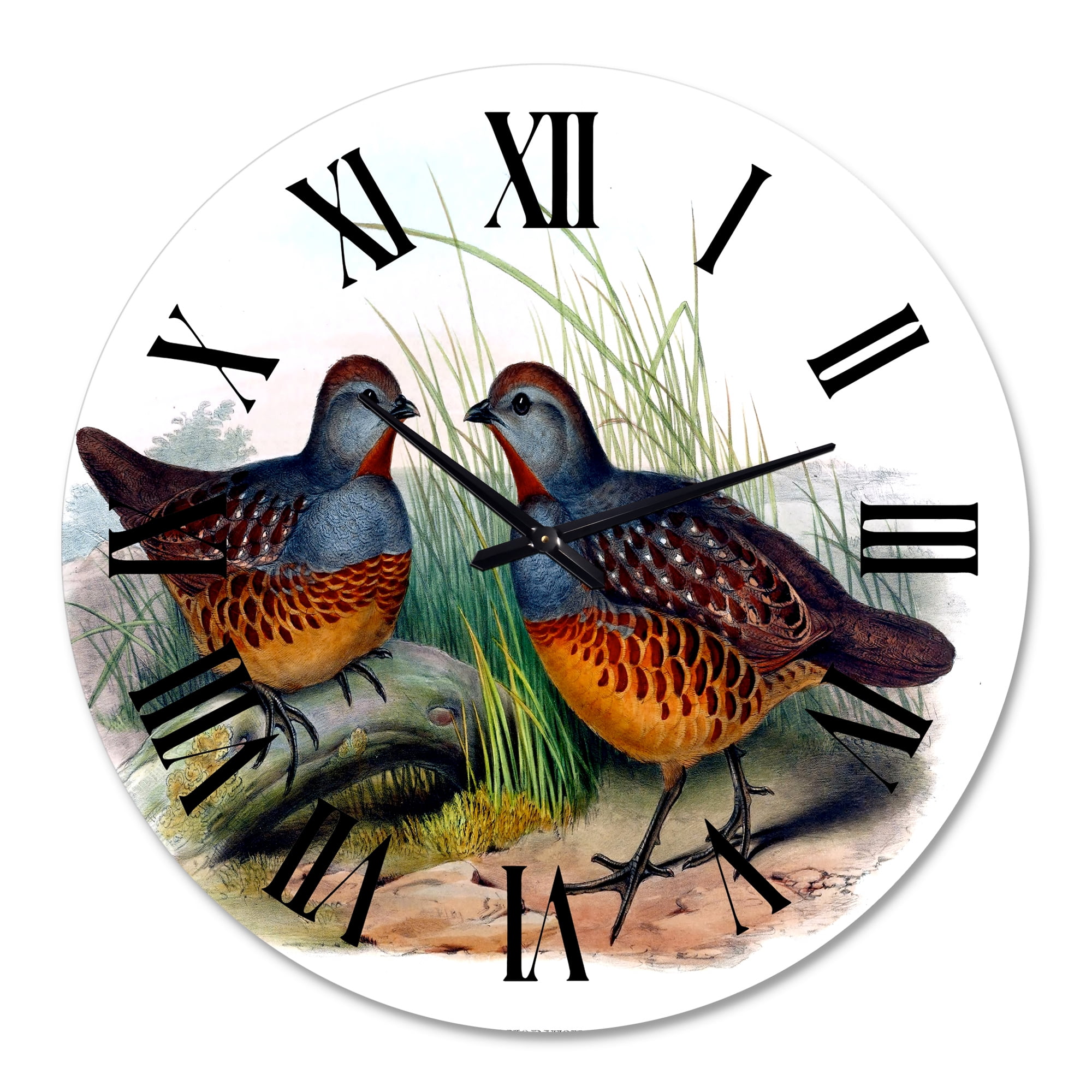 Designart 1 in Quartz Coastal Wall Clock