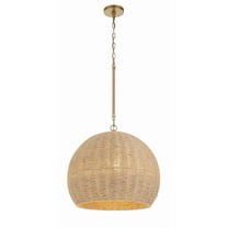JAC-10503-SG Crystorama Lighting Jace - 3 Light Pendant-18 Inches Tall and 20 Inches Wide     -Traditional Installation