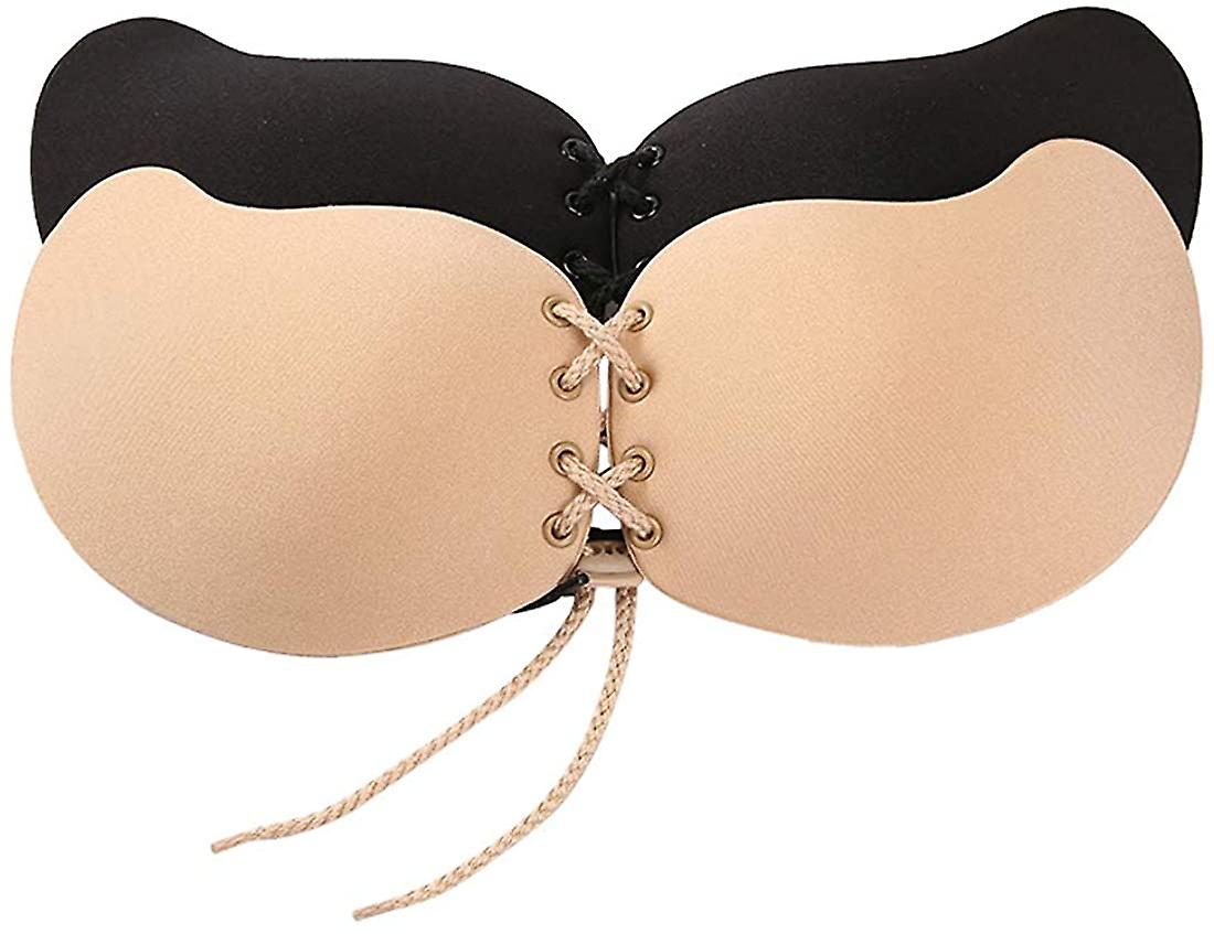 Sticky Bra Push Up Adhesive Bra - Backless Invisible Silicone Bra For V-Shape Breasts, Nude Size 32 - View #11