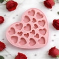 thumbnail image 3 of Kumdkd Heart Shaped Cake Silicone Mold, 7.48x4.84in Non-Stick Baking Molds for Valentine's Day & Easter Desserts, Food Grade Pink Silicone Cake Pan for Cupcakes, Chocolate, Jelly, 3 of 9